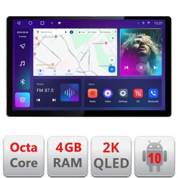 Navigatie universala KIT-1DIN Edotec ecran 13",Octacore,4Gb RAM,32Gb Hdd,4G,360,DSP,Carplay,Bluetooth