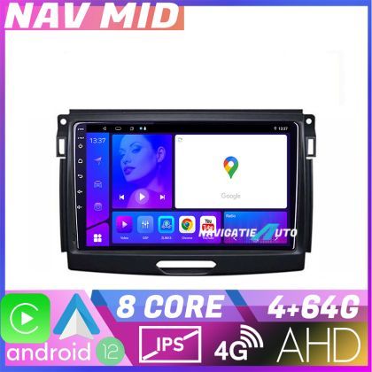 Navigatie Ford Ranger 2015-2020 Octa Core EDOTEC-LITE Android Ecran 720P Octa Core 4+64 Carplay  Android auto