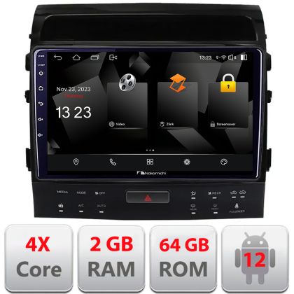 Navigatie Toyota Landcruiser 200 V8 2007-2015 cu navi si 360 Android Ecran 720P Quad Core 2+64 carplay android auto