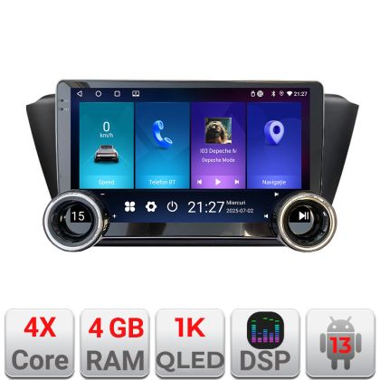 Navigatie Skoda Fabia 2015- Kit-541 Edotec  4+64 10.5 inch Incell 1K android Wifi 5Ghz gps internet