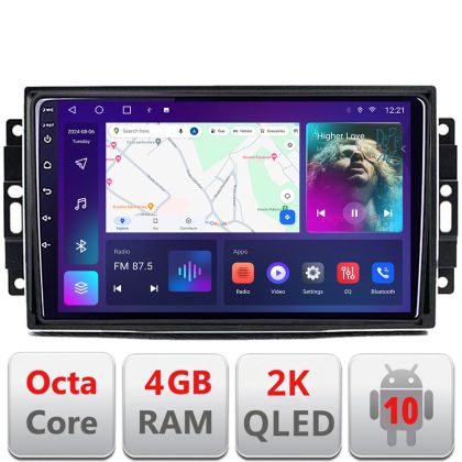 Navigatie CHRYSLER Jeep Manual C-202 Android Octa Core Ecran 2K QLED GPS 4G 4+32GB 360 KIT-202+EDT-E410-2K v1