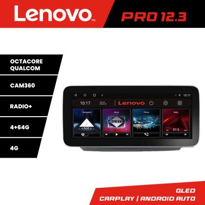 Navigatie Fiat Ducato 2021- Lenovo Qled 12.3 inch Octa Core 4+64 360 DSP ADAS carplay android auto radio internet KIT-ducato2024+PRO-12.3-4+64