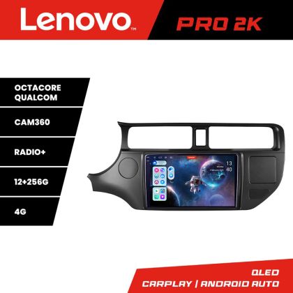 Navigatie Kia Rio 2011-2014 Lenovo Kit-rio-11 8 core QLED 2K 12+256 360 Android Waze USB Navigatie Internet Youtube Radio