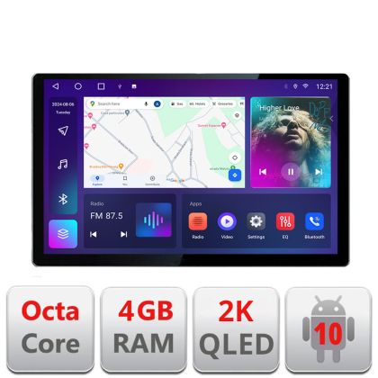 Navigatie dedicata Peugeot 307 N-307 Edonav ecran 13" 2K 4+32 Android Waze USB Navigatie 4G 360 Toslink Youtube Radio KIT-307 si