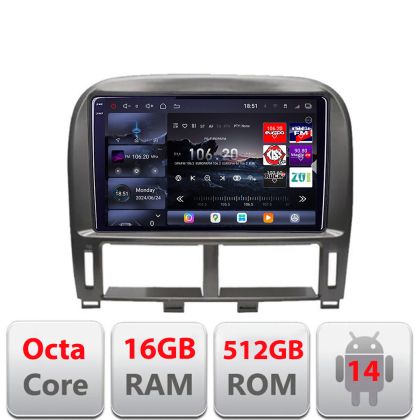 Navigatie Lexus LS 1999-2006 Edotec Kit- LS-99 8 core QLED 2K 12+256GB 360 Android Waze USB Navigatie Internet Youtube Radio