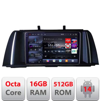 Navigatie Seria 5 F10 2010-2012 CIC 8 core QLED 2K 12+256GB 360 Android Waze USB Navigatie Internet Youtube Radio Edotec