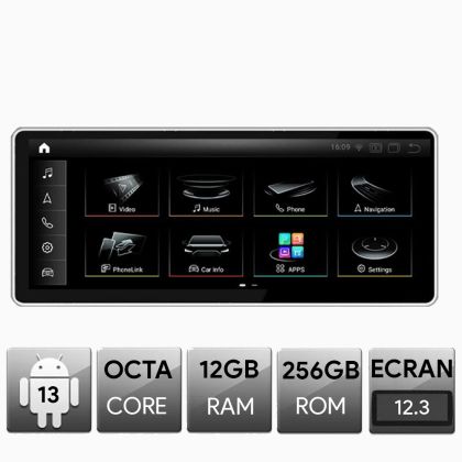 Navigatie Audi A4 A5 MMI2G 2008-2009, Android, Octa Core, 12+256, 12.3", Qled 2K 2400x900, Qualcomm 680