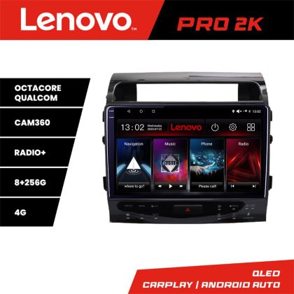 Navigatie Toyota Landcruiser J150 2010-2018 Lenovo 8 core QLED 2K 8+256 360 Android Waze USB Navigatie Internet Youtube Radio