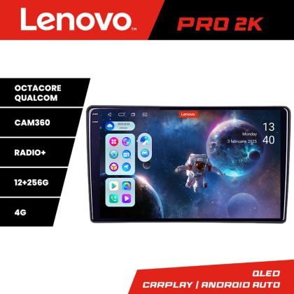 Navigatie universala 2din-2 8 core QLED 2K 12+256 360 Android Waze USB Navigatie Internet Youtube Radio Lenovo