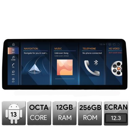 Navigatie dedicata Lenovo BMW Seria 1 F20 masini cu NBT, Android, Octa Core, 12+256, 12.3", Qled 2K 2400x900, Qualcomm 680