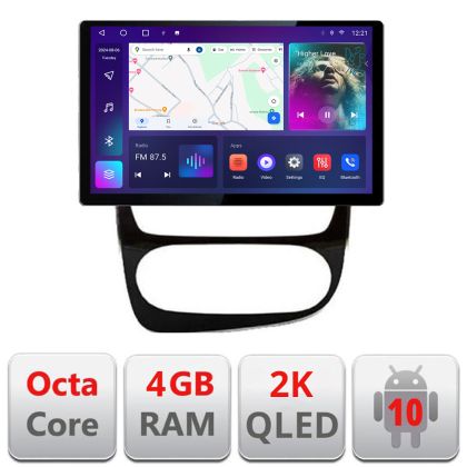 Navigatie dedicata Renault Clio 4 V2 N-468 Edonav ecran 13" 2K 4+32 Android Waze USB Navigatie 4G 360 Toslink Youtube Radio KI