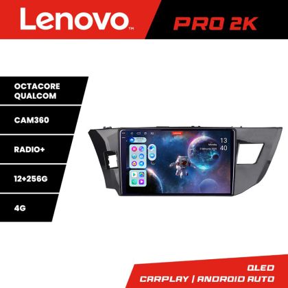 Navigatie Toyota Corolla 2013-2017 Lenovo Kit-470 8 core QLED 2K 12+256 360 Android Waze USB Navigatie Internet Youtube Radio