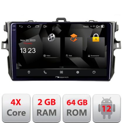 Navigatie Toyota Corolla 5230-063 Android Ecran 720P Quad Core 2+64 carplay android auto