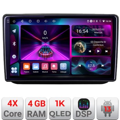 Navigatie Skoda Fabia 2 2009-2014 Android radio gps internet 4+64 InCell Display 1KGB 4-core Kit-fabia2+EDT-E210-RK