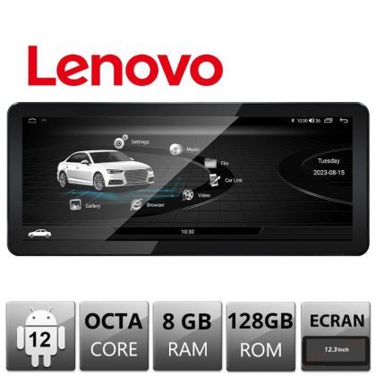 Navigatie Audi A4 A5 MIB 2016-2020 Lenovo Brillante ecran de 12.3" 4G 8+128 1920x720 LED 360 Android GPS