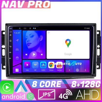 Navigatie Chrysler Jeep EDOTEC-LITE Android Ecran 720P Octa Core 8+128 Carplay  Android auto v3