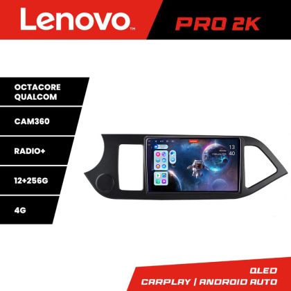 Navigatie Kia Picanto 2011-2015 Lenovo Kit-217 8 core QLED 2K 12+256 360 Android Waze USB Navigatie Internet Youtube Radio