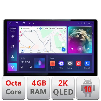 Navigatie dedicata Peugeot 308 Quad Core N-038 Edonav ecran 13" 2K 4+32 Android Waze USB Navigatie 4G 360 Toslink Youtube Radi