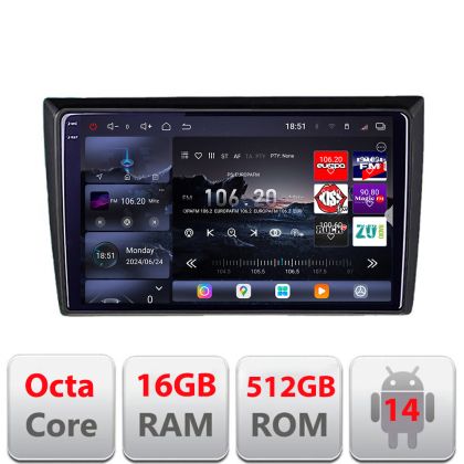 Navigatie VW Beetle 2012-2018 Edotec Kit-beetle 8 core QLED 2K 12+256GB 360 Android Waze USB Navigatie Internet Youtube Radio