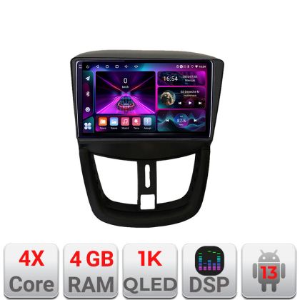 Navigatie Peugeot 207 A-PE01  4+64 InCell Display 1K Android Waze USB Navigatie Internet Youtube Radio