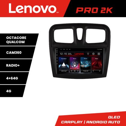 Navigatie Dacia Sandero 2012-2020 var B Android radio gps internet  8 core QLED 2K 4+64 360 Lenovo