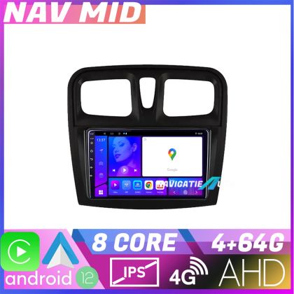 Navigatie Dacia Sandero 2012 2020 var B EDOTEC-LITE Android radio gps internet Octa core 4 64 Carplay