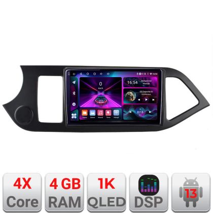 Navigatie Kia Picanto 2011-2015 A-217  4+64 InCell Display 1K Android Waze USB Navigatie Internet Youtube Radio
