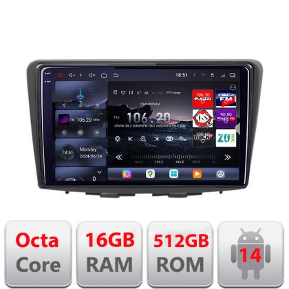 Navigatie Suzuki Baleno 2015+ Edotec Kit-baleno 8 core QLED 2K 12+256GB 360 Android Waze USB Navigatie Internet Youtube Radio