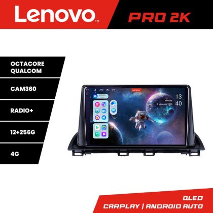 Navigatie Mazda 3 2014-2019 Lenovo Kit-463 8 core QLED 2K 12+256 360 Android Waze USB Navigatie Internet Youtube Radio