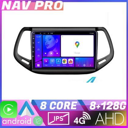 Navigatie Jeep Compass 2017 KIT 739 EDOTEC-LITE Android Ecran 720P Octa Core 8 128 Carplay