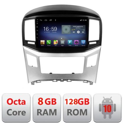 Navigatie Hyundai H1 Starex 2016- F-h1 Octa Core cu Android Radio Bluetooth Internet GPS WIFI DSP 8+128GB 4G