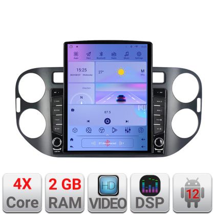 Navigatie VW TIGUAN si Golf Plus 2007-2011 ecran tip TESLA 9.7" cu Android Radio Bluetooth Internet GPS WIFI 2+32 DSP Quad Core