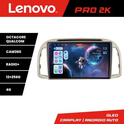 Navigatie Nissan Micra 2002-2010 Android radio gps internet 8 core QLED 2K 12+256 360 Lenovo