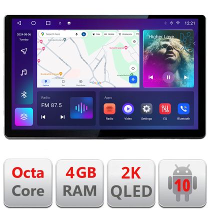 Navigatie dedicata Ford Focus 4 Kuga 2018-2023 N-focus4 Edonav ecran 13" 2K 4+32 Android Waze USB Navigatie 4G 360 Toslink Youtube Radio kit-