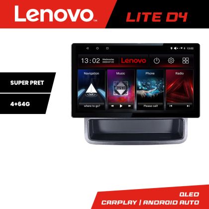 Navigatie Renault Traffic 2009-2014 Lenovo QLED 1K 4+64 WIFI 5Ghz carplay android auto Android Kit-+EDT-LITE-D4-10-4+64