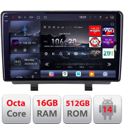 Navigatie Opel Zafira C 2011-2019 Qled 2K Octa Core 12+256GB LTE 4G DSP Wifi 5Ghz android auto carplay radio gps internet KIT-zafira-c+EDT-E809-2K