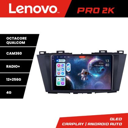 Navigatie Mazda 5 2010-2017 Lenovo Kit-117 8 core QLED 2K 12+256 360 Android Waze USB Navigatie Internet Youtube Radio