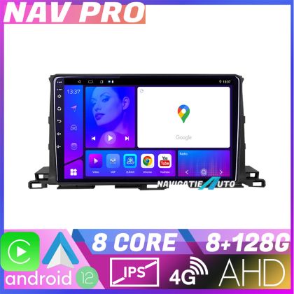Navigatie Toyota Highlander 2013 2018 EDOTEC-LITE Android Ecran 720P Octa Core 8 128 Carplay