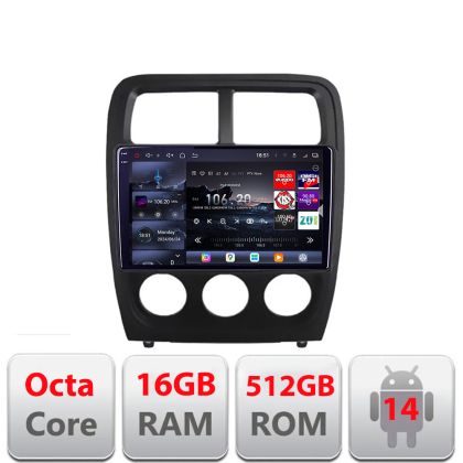 Navigatie Dodge Caliber 2010-2012 Edotec Kit-CALIBER 8 core QLED 2K 12+256GB 360 Android Waze USB Navigatie Internet Youtube Radio