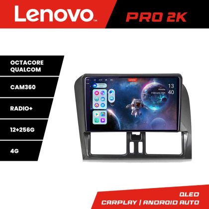 Navigatie Volvo XC60 2014-2018 Lenovo 8 core QLED 2K 12+256 360 Android Waze USB Navigatie Internet Youtube Radio