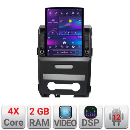 Navigatie Ford F150 2008-2014 Quad Core ecran tip TESLA 9.7" cu Android Radio Bluetooth Internet GPS WIFI 2+32 DSP
