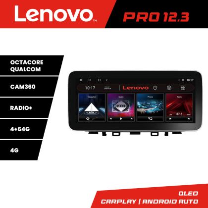 Navigatie Kia Stonic 2016-2020 Lenovo PRO 4+64 12.3 inch qled android 4G DSP gps internet  Kit-Stonic