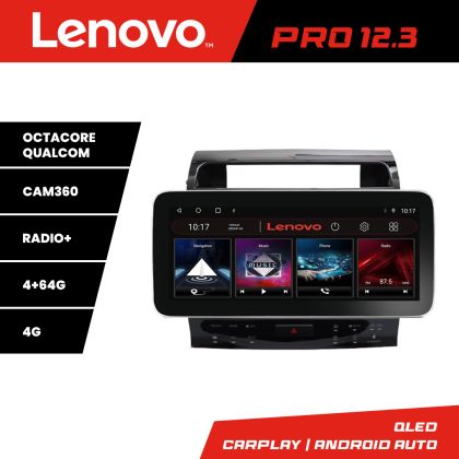 Navigatie Toyota Land Cruiser V8 L200 2009-2020 Lenovo Qled 12.3 inch Octa Core 4+64 360 DSP ADAS carplay android auto radio internet kit-381-type-b+PRO-12.3-4+64+kit-10-9