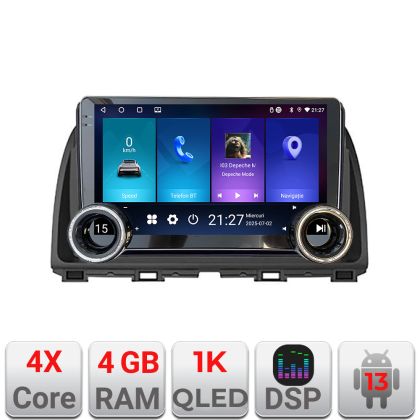 Navigatie MAZDA CX-5 2012- Manual Kit-212 Edotec  4+64 10.5 inch Incell 1K android Wifi 5Ghz gps internet a