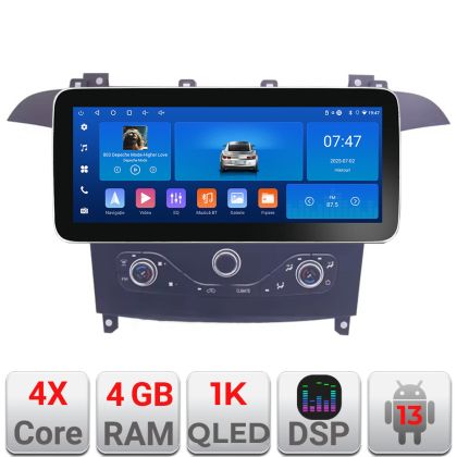 Navigatie Ford S-max 2006-2014 Edotec Incell 1K 12.3 inch  4+64 carplay android auto radio internet KIT-smax-navi+EDT-E212-RK