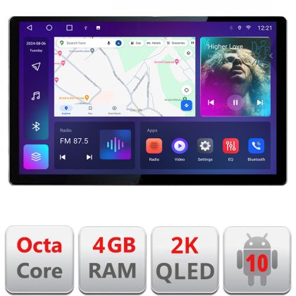 Navigatie Opel Grandland X Crossland X 2016-2020 Qled 2K Octa Core 4+64 LTE 4G DSP Wifi 5Ghz android auto carplay radio gps internet Kit-+EDT-E413-2K