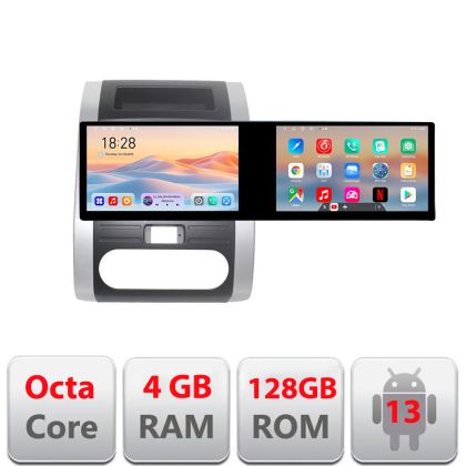 Navigatie Nissan X-trail old Kit-001 Edotec 2 ecrane  8 core 4+128 21.6 inch Incell android Wifi 5Ghz gps internet