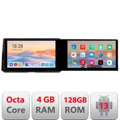 Navigatie Toyota Corolla 2019- Kit-388-levin Edotec 2 ecrane  8 core 4+128 21.6 inch Incell android Wifi 5Ghz gps internet