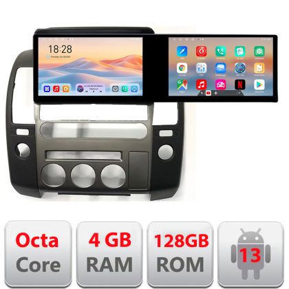 Navigatie dedicata Edonav Nissan Patfinder Navara Edotec 2 ecrane  8 core 4+128 21.6 inch Incell android Wifi 5Ghz gps internet  KIT-nav-oem
