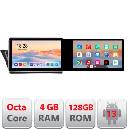 Navigatie Audi Q5 2008-2016 NON-MMI Kit-Q5 Edotec 2 ecrane  8 core 4+128 21.6 inch Incell android Wifi 5Ghz gps internet